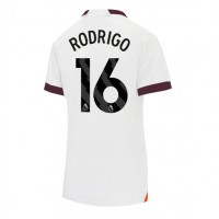 Camiseta Manchester City Rodri Hernandez #16 Segunda Equipación Replica 2023-24 para mujer mangas cortas